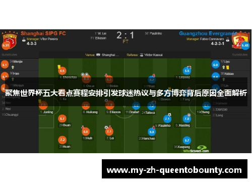 聚焦世界杯五大看点赛程安排引发球迷热议与多方博弈背后原因全面解析